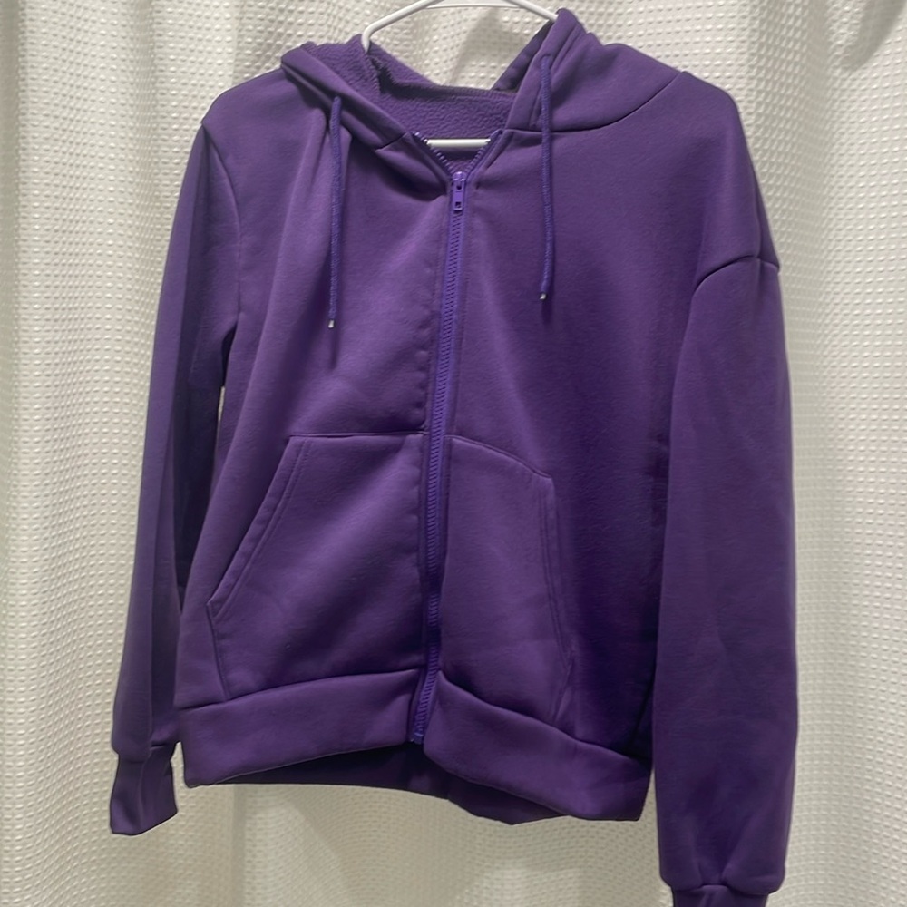 Cropped Zip Up Hoodie